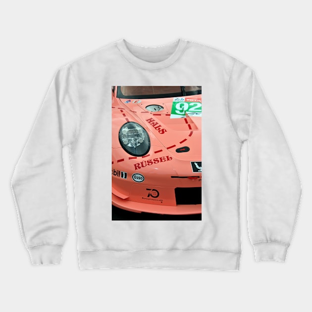 Pink Pig Germans Sports Motor Car Crewneck Sweatshirt by AndyEvansPhotos